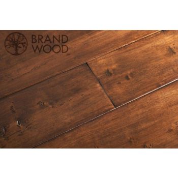 Паркетна дошка Brand Wood Гевея Зістарена BROWN HAND MADE